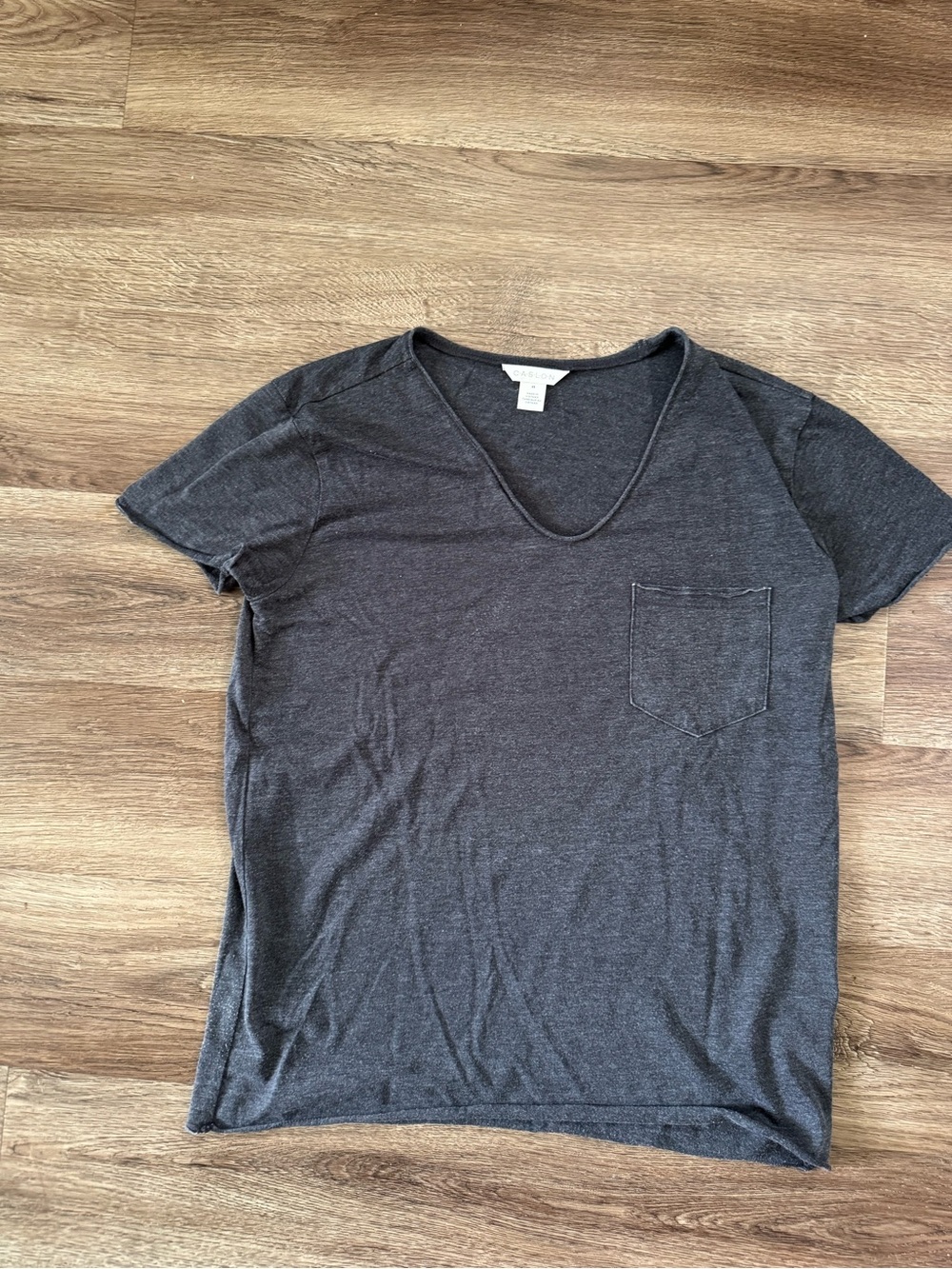 Caslon Heather Charcoal V-Neck Tee
